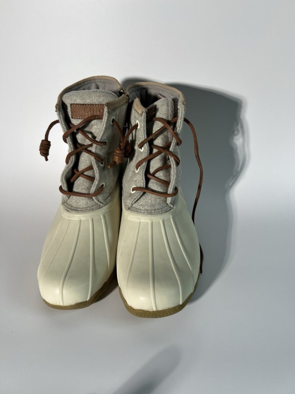 SPERRY Beige Cream Booties Size 7.5